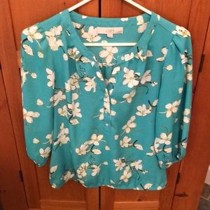 Ann Taylor Loft floral blouse SP